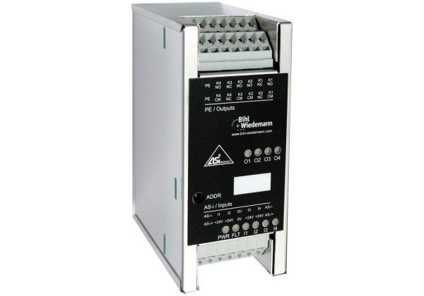 BW2555 ASi Digital I/O Module in Stainless Steel, IP20, 4I/4RO