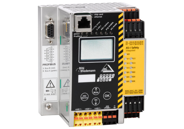 BWU2819 ASi-3 PROFIsafe via PROFIBUS Gateway with integrated Safety Monitor, 1 ASi-3 master