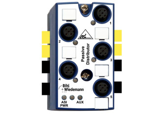 BWU2820 Passive Distributor ASi/AUX to 5 x M12 sockets, 5 poles, depth 42 mm, IP67 BWU2820 Passive Distributor ASi/AUX to 5 x M12 sockets, 5 poles, depth 42 mm, IP67