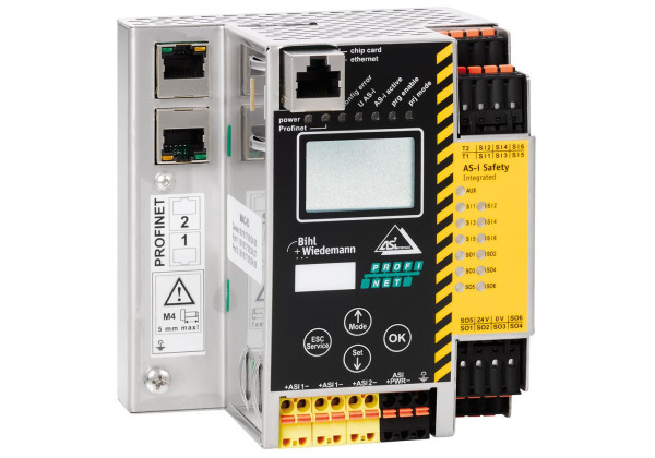 BWU3367 ASi-3 PROFIsafe via PROFINET Gateway with integrated Safety Monitor, 2 ASi masters