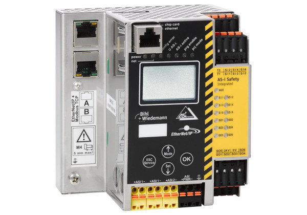 BWU3543 ASi-3 EtherNet/IP + ModbusTCP Gateway with integrated Safety Monitor, 2 ASi masters