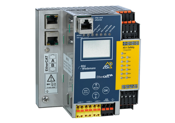 BWU3991 ASi-5/ASi-3 EtherCAT Gateway with integrated Safety Monitor, 1 ASi-5/ASi-3 master