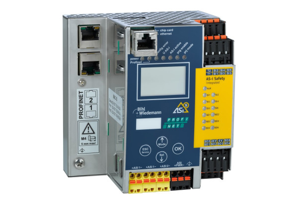 BWU4000 ASi-5/ASi-3 PROFINET Gateway with integrated Safety Monitor, 2 ASi-5/ASi-3 masters