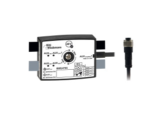 BWU4765 Passive Distributor AUX to 1 x M12 power cable socket, straight, T coded, 4 poles, depth 25 mm, IP67 BWU4765 Passive Distributor AUX to 1 x M12 power cable socket, straight, T coded, 4 poles, depth 25 mm, IP67