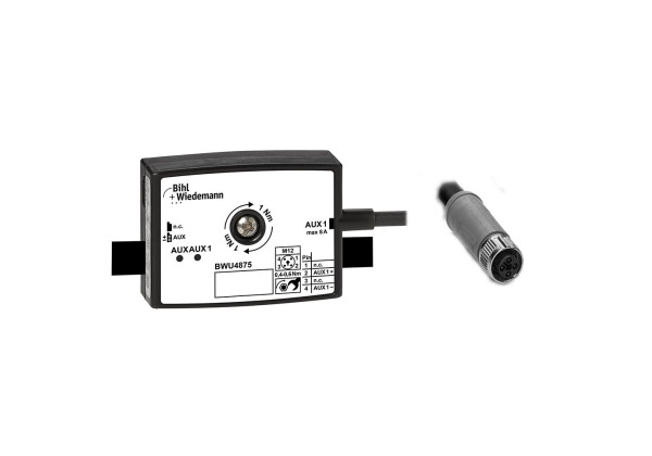 BWU4875 Passive Distributor AUX to 1 x M12 cable socket, straight, T-coded, 4 poles, depth 25 mm, IP67