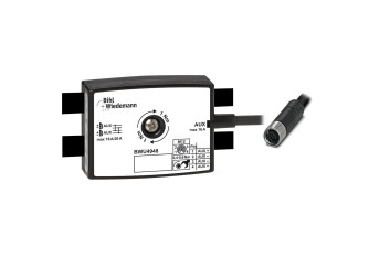 BWU4948 Passive Distributor AUX, 16A/20A, to 1 x M12 power cable socket, straight, L-coded, 4 poles, depth 25 mm, IP67