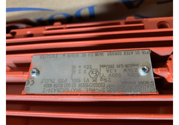 Motor: 1MA71062BA34-Z. Pumpe: Etaline GN 050-160/252 EX-InSt Motor + Pumpe Motor: 1MA71062BA34-Z. Pumpe: Etaline GN 050-160/252 EX Siemens Motor: 1MA71062BA34-Z. Pumpe: Etaline GN 050-160/252 EX-InSt Motor + Pumpe Motor: 1MA71062BA34-Z. Pumpe: Etaline GN 050-160/252 EX Siemens