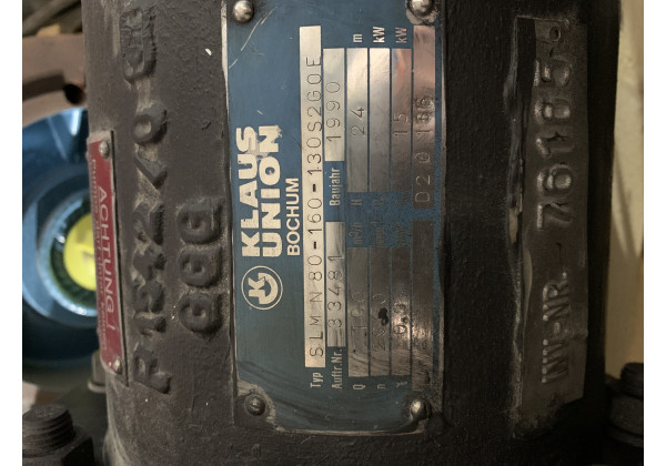 SLM N 80-160-130S2GOE-InStock Pumpe SLM N 80-160-130S2GOE Klaus Union