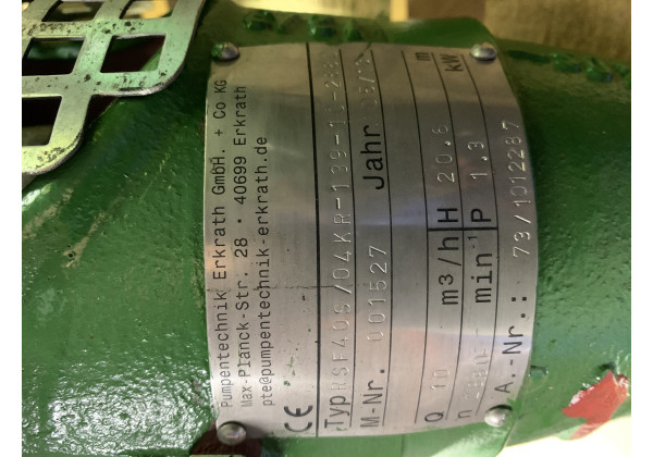 RSF40S/04KR-139-10-2880-InStock Pumpe RSF40S/04KR-139-10-2880 Pumpentechnik Erkrath