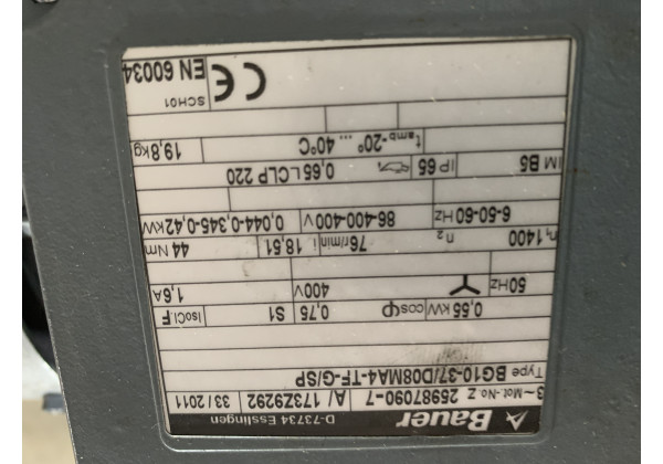 BG10-37/D08MA4-TF-G/SP-InStock Motor +Reduktor BG10-37/D08MA4-TF-G/SP Bauer BG10-37/D08MA4-TF-G/SP-InStock Motor +Reduktor BG10-37/D08MA4-TF-G/SP Bauer