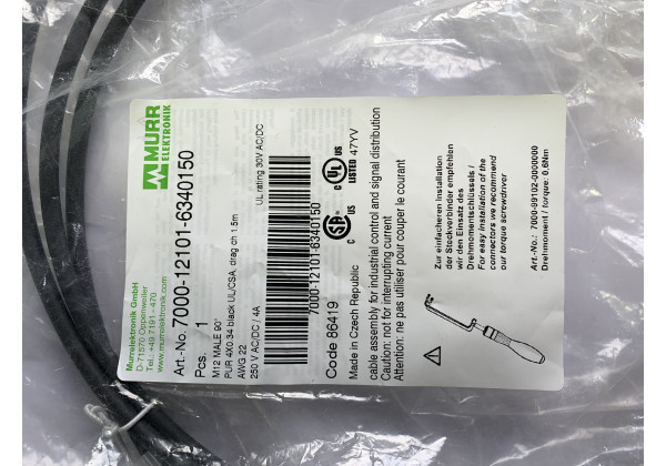 7000-12101-6340150-InStock Kabel 7000-12101-6340150 Murr Elektronik 7000-12101-6340150-InStock Kabel 7000-12101-6340150 Murr Elektronik