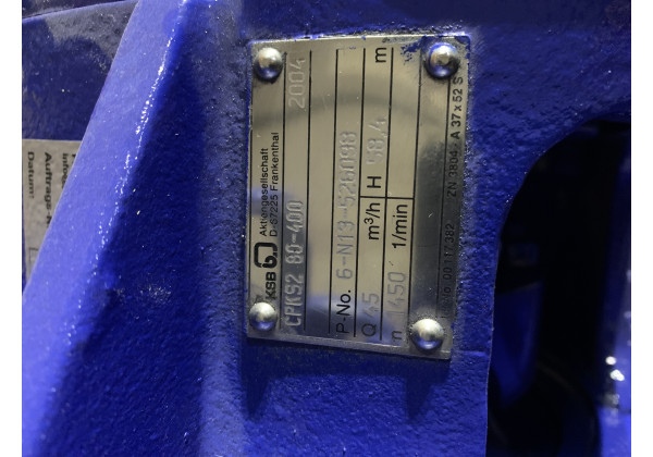 CPKS2 80-400-InStock Pumpe CPKS2 80-400 KSB CPKS2 80-400-InStock Pumpe CPKS2 80-400 KSB