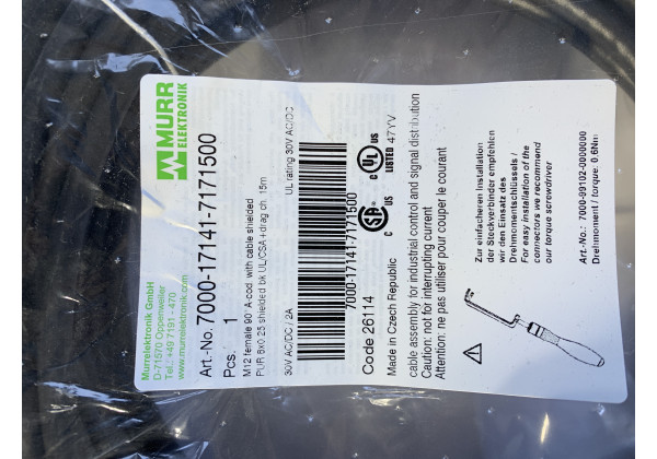 7000-17141-7171500-InStock Kabel 7000-17141-7171500 Murr Elektronik 7000-17141-7171500-InStock Kabel 7000-17141-7171500 Murr Elektronik