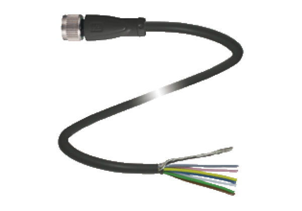 Connecting cable, shielded V19-G-0,2M-PUR-ABG-V19-Y