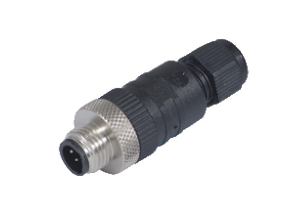 Field-attachable male connector V12S-G