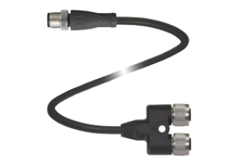 Y connection cable V1-G-T-BK0,6M-PUR-A-V1-G Y connection cable V1-G-T-BK0,6M-PUR-A-V1-G