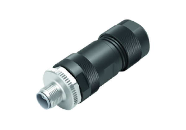 Male connector, field-attachable V15SL-G-BK