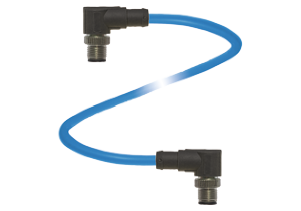 Connection cable, Ethernet V1SD-W-1M-PUR-ABG-V1SD-W