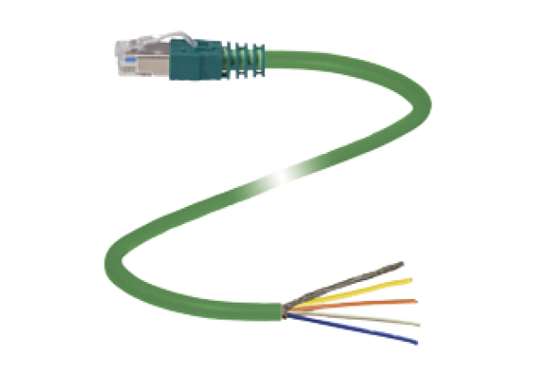 Cable connector, Ethernet V45-G-C5-GN3M-PUR-E1S