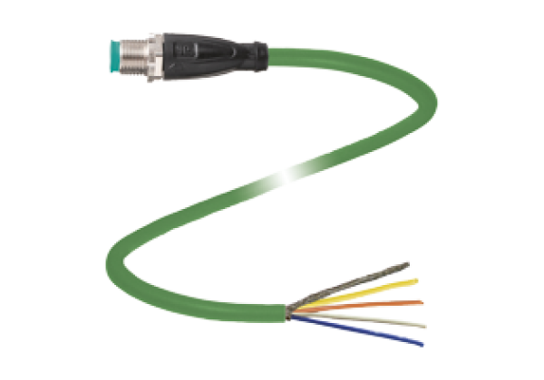 Cable connector, Ethernet V1SD-G-GN65M-PUR-E1S