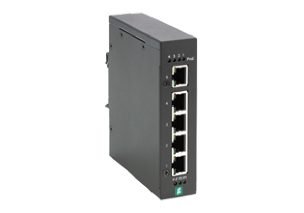 Ethernet switch unmanaged PoE gigabit ICRL-U-5RJ45-PoE-G-DIN