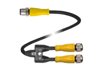 Y connection cable V1-G-S-2M-T-0,6M-PUR-A-V1-G Y connection cable V1-G-S-2M-T-0,6M-PUR-A-V1-G