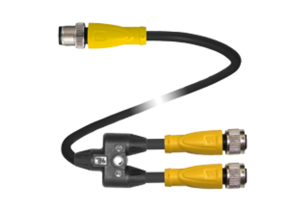 Y connection cable V1-G-S-2M-T-0,6M-PUR-A-V1-G
