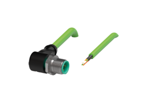 Cable connector, Ethernet V1SD-W-GN2M-PUR-E2S