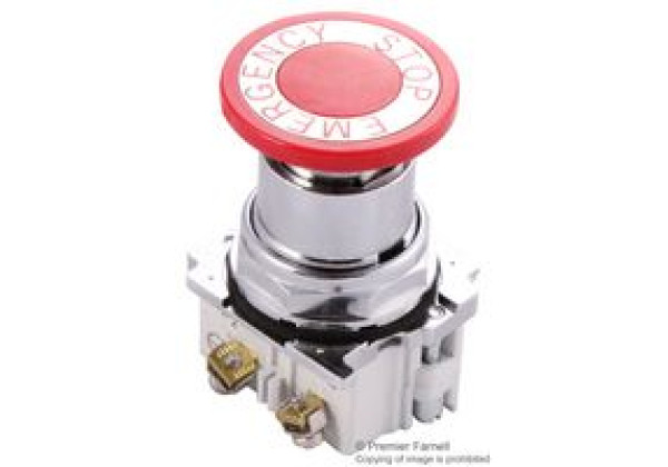 EATON CUTLER HAMMER 10250T5B63-1X EMERGENCY STOP SWITCH, SPST-NO/NC, Conta