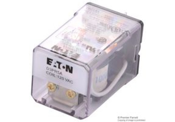 EATON CUTLER HAMMER D3PR5A RELAY, DPDT, 277VAC, 28VDC, 16A, SOCKET,