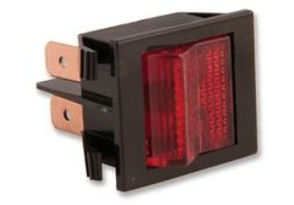 EATON 2600HR11E SWITCH, ROCKER, DPST, 16A, 250V, RED, Sw