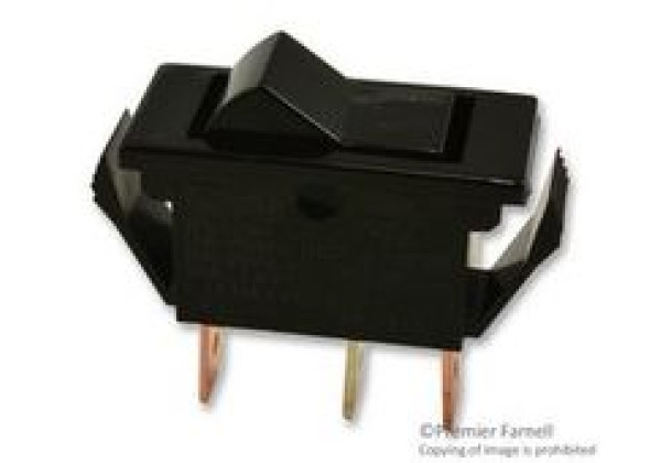 EATON 160411E SWITCH, ROCKER, SPDT, 16A, 250V, BLACK,