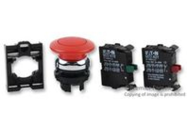EATON CUTLER HAMMER M22M-DRP-R-K11 PUSHBUTTON SWITCH, SPST-NO/NC, SCREW, Co
