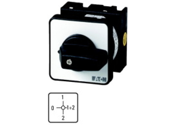 009093 9093 - T0-1-15046/EZ - Series switches, Contacts: 2, 20 A, front plate: 0-1-1+2-
