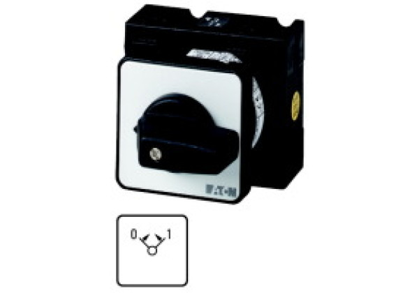 009384 9384 - T0-1-8/EZ - ON-OFF button, Contacts: 2, 20 A, front plate: 0 < 1, 45 °,
