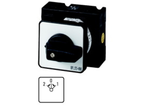 009846 9846 - T0-1-9/E - Changeoverswitches, Contacts: 2, 20 A, front plate: 2 0 < 1, 45