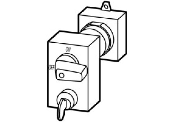 050984 50984 - T3-2-1/Z/SVA(A) - ON-OFF switches, 3 pole, 32 A, Cylinder lock SVA, fron