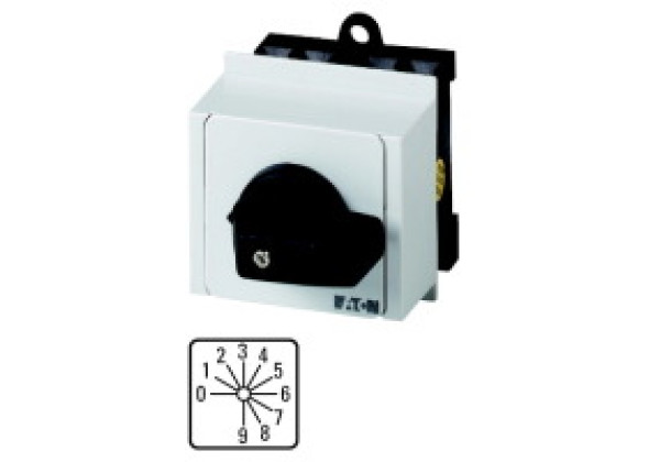 052467 52467 - T0-5-8247/IVS - Step switches, Contacts: 9, 20 A, front plate: 0-9, 30 °
