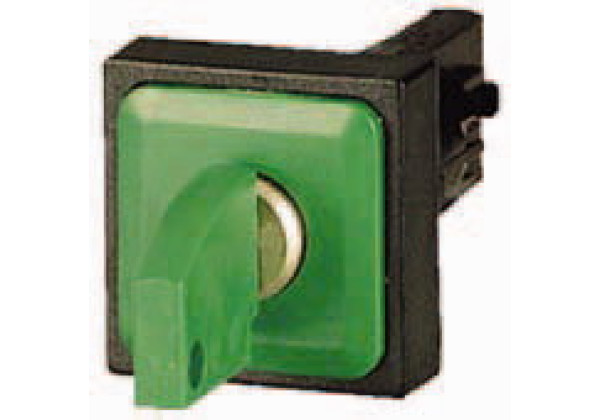 062153 62153 - Q25S3-GN - Key-operated actuator, 3 positions, green, momentary