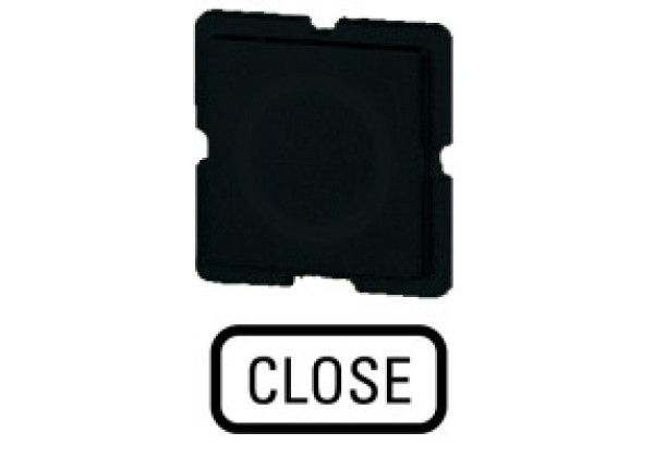 091089 91089 - 253TQ25 - Button plate, black, CLOSE