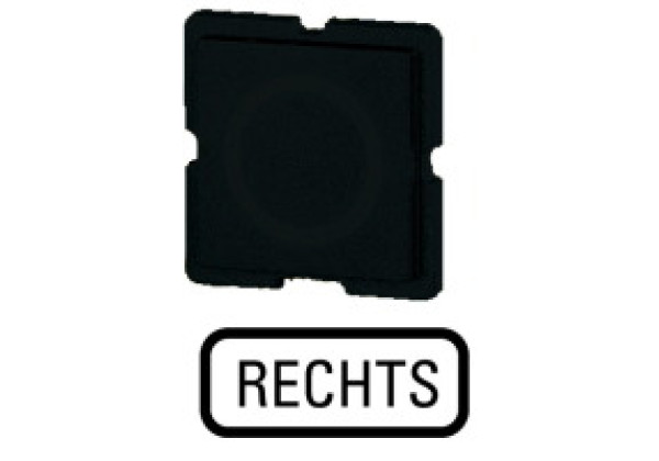 093527 93527 - 135TQ25 - Button plate, black, RECHTS