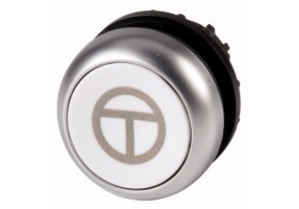 101673 - M22-D-W-X11 - Pushbutton, flush, white symbol inching, momentary