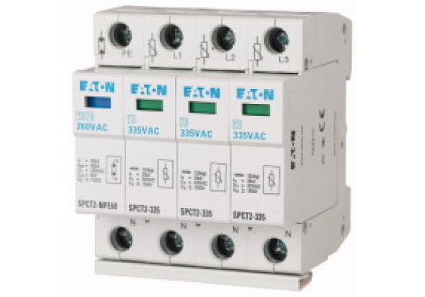 167626 - SPCT2-460-3+NPE - Plug-in surge arresters, 3pole+N, 460VAC, 20 kA