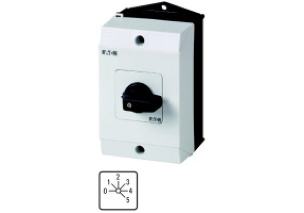 207128 - T0-3-8243/I1 - Step switches, Contacts: 5, 20 A, front plate: 0-5, 45 °