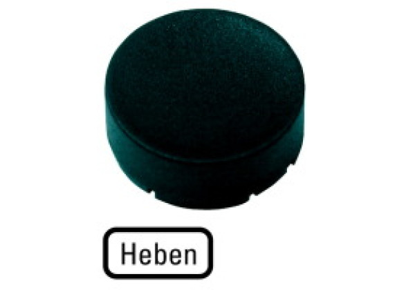 218237 - M22-XDH-S-D17 - Button plate, raised black, raised