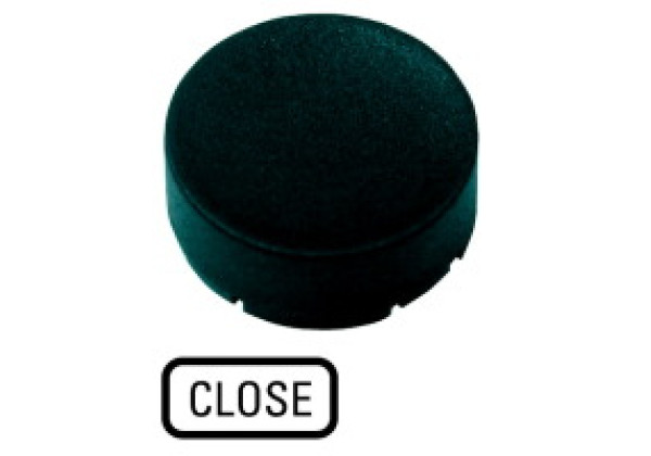 218243 - M22-XDH-S-GB2 - Button plate, raised black, CLOSE