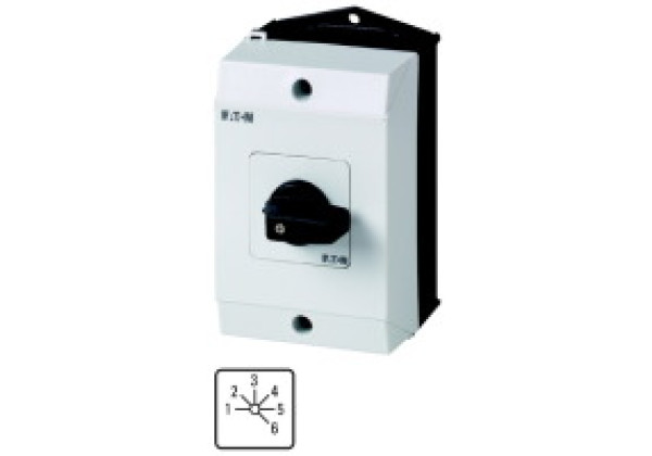 222640 - T0-3-151/I1 - Step switches, Contacts: 6, 20 A, front plate: 1-6, 45 °,