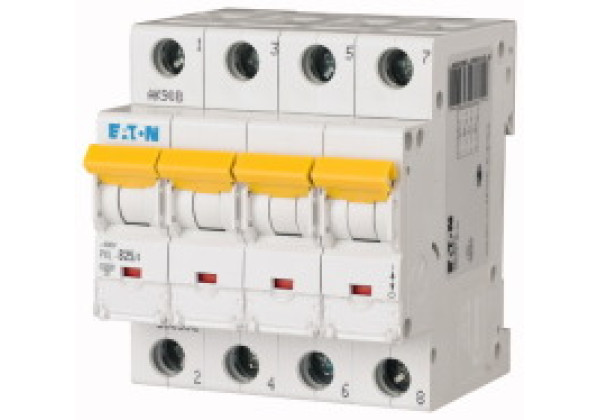 236592 - PXL-B25/4 - Over current switch, 25A, 4p, B-Char, AC