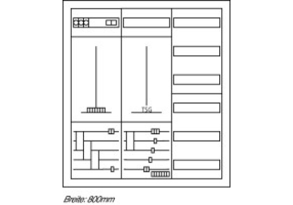 257914 - Z/V/T-ZSD511 - Family house metering distribution board