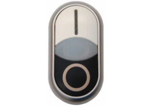 284832 - M22-DDLM-WS-X1/X0 - Double actuator pushbutton, +indicator light, flush